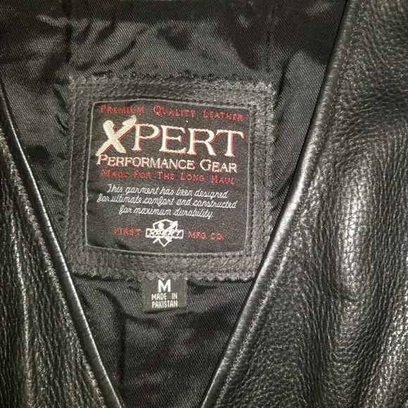 womens xpert performance leather motorcycle vest - Picture 6 of 8